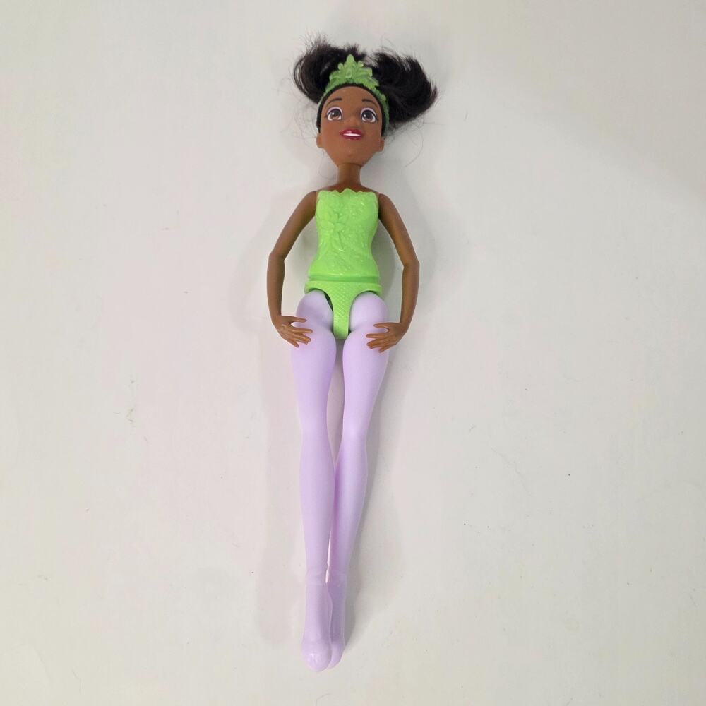 Disney Princess Tiana Ballerina Doll Green Bodice Purple Tights Tiara No Skirt